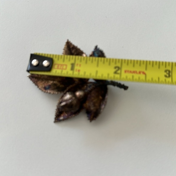 Sterling silver Brooch Flora Danica Denmark Acorn Leaves By Eggert vintage 0667 - Picture 11 of 12